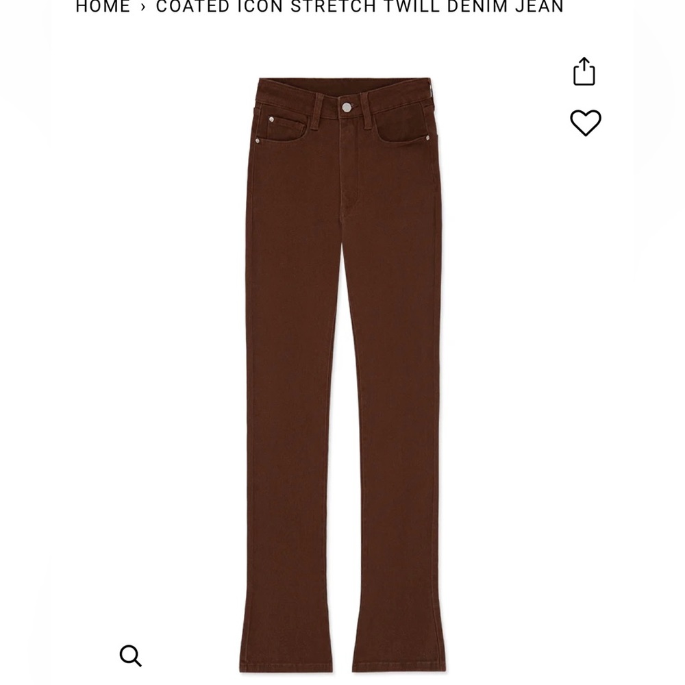 Coated Icon Stretch Twill Denim Jean (cacao)